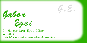 gabor egei business card